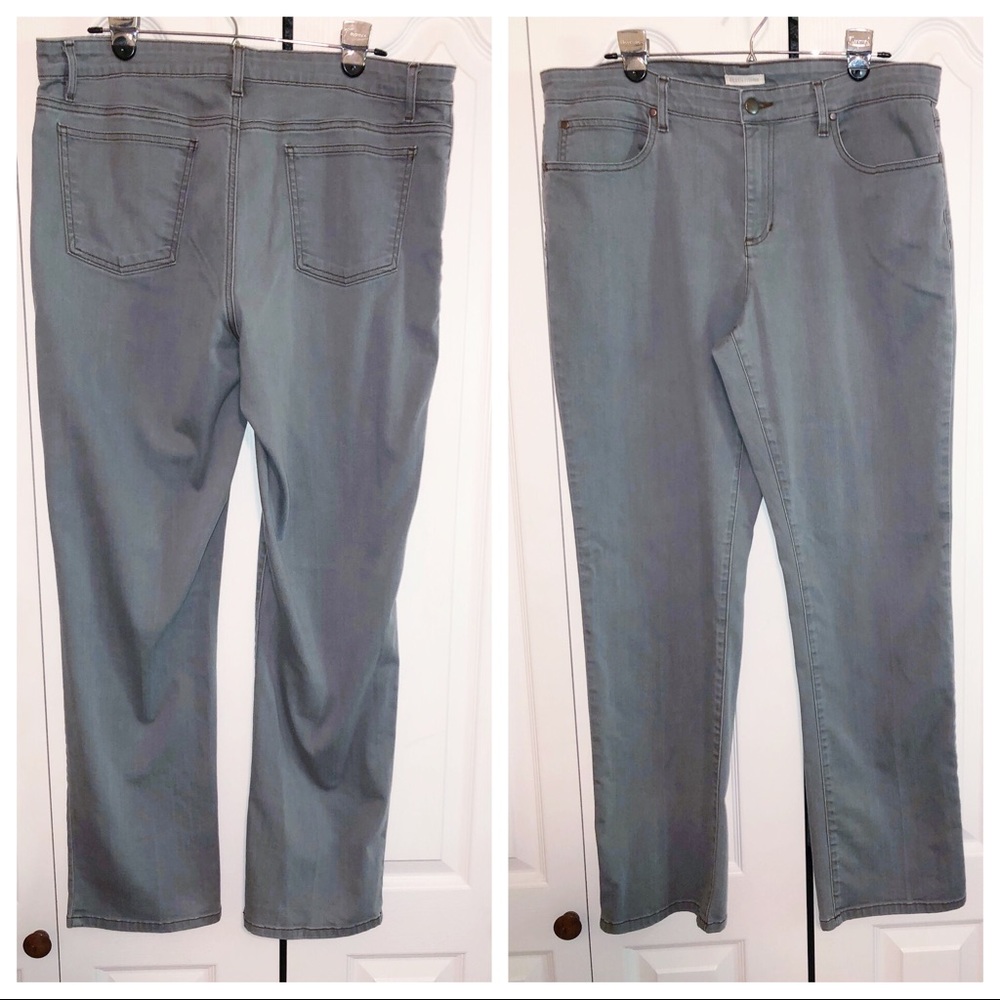 Eileen Fisher organic cotton blend gray jeans